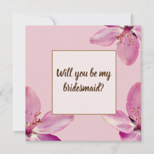 Floral Blossoms  Will you be my flowergirl card