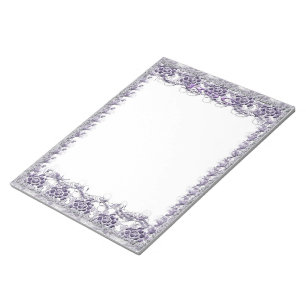 Floral Blue Big Notepad