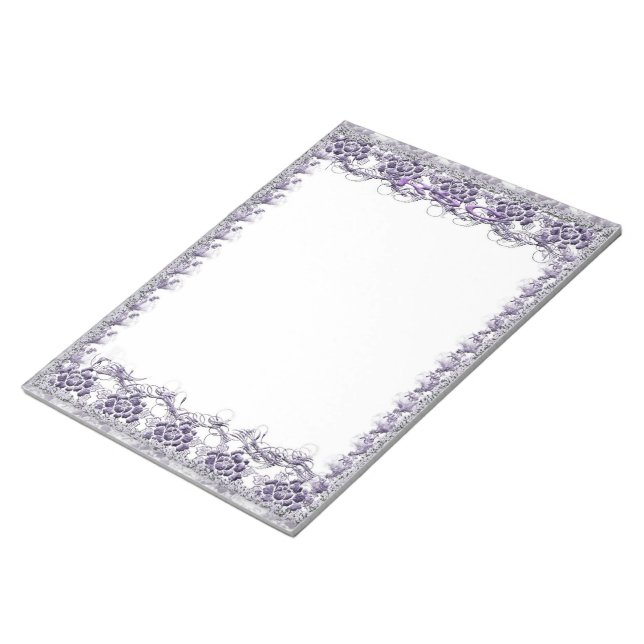 Floral Blue Big Notepad (Angled)