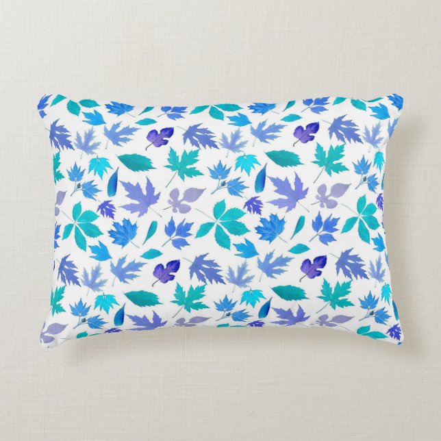 Floral Blue Flowers Pattern Design-36566 Accent Pillow (Front)