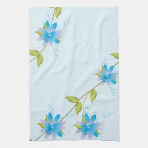Floral Blue Hand-towel Kitchen Towel