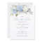 Floral Blue Hydrangea Greenery Wedding Save Date