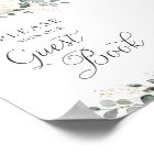 Floral Blue Hydrangea Wedding Guest Book Sign