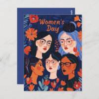 Floral Blue International Women's Day