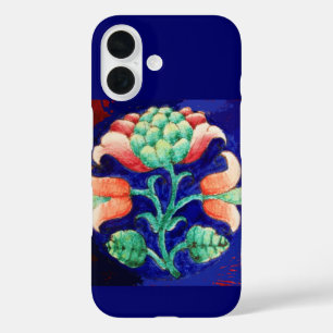 FLORAL , blue pink green iPhone 16 Case
