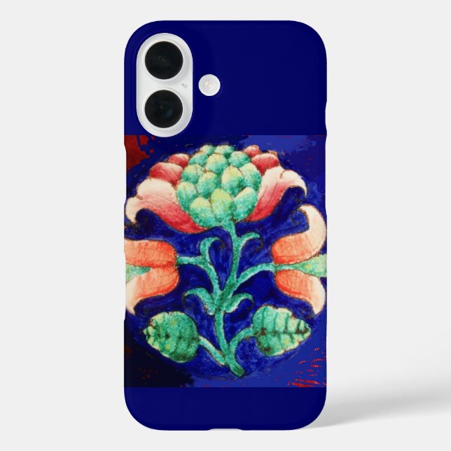 FLORAL , blue pink green Case-Mate iPhone Case (Back)