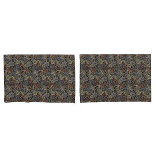 Floral Blue Pink Vintage William Morris Bluebell Pillowcase