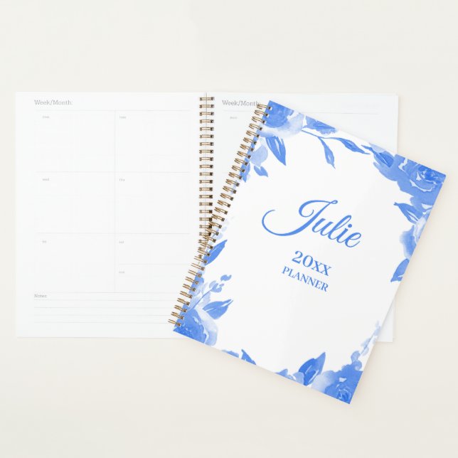 Floral Blue Planner (Display)