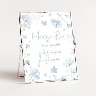 Floral Blue Spring Baby in Bloom Mom Osa Bar Poster