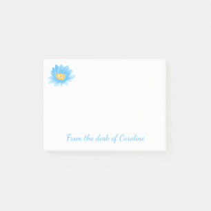 Floral Blue Turquoise Watercolor Flower Post-it Notes