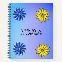 Floral Blue & yellow Personalized 