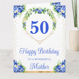Floral Blueberries Flowers Mother Birthday Card