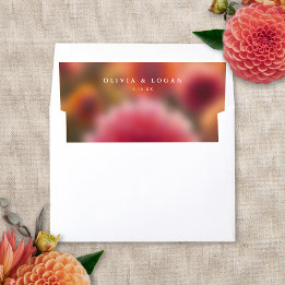 Floral Blur Modern Elegant Summer Autumn Wedding