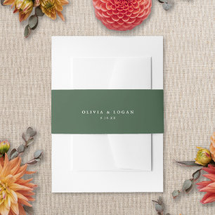 Floral Blur Modern Elegant Summer Autumn Wedding  Invitation Belly Band