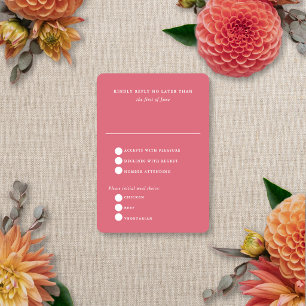 Floral Blur Modern Elegant Summer Autumn Wedding RSVP Card