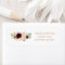 Floral Blush Burgundy Elegant Wedding Address
