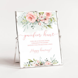 Floral blush Pacifier hunt game Poster