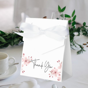 Floral Blush Pink Thank You Favour Box