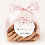 Floral blush roses bridal shower favour tag<br><div class="desc">Floral elegant bridal shower favour tag. 
Matching items available.</div>