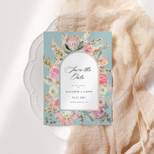 Floral Bohème Moderne Enregistrer La Carte Date