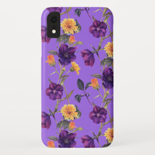 Floral Boho Chic Purple iPhone XR Case