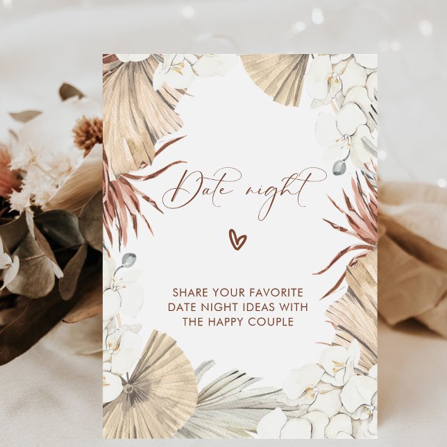 Floral Boho Élégant Date Nuit Idées Signe (Créateur téléchargé)