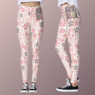 Floral Boho Mama Keychain Leggings