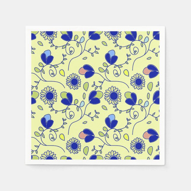 Floral boho pattern napkin (Front)