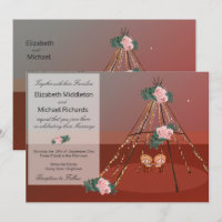 Floral Boho Rustic Desert Teepee / Tipi Wedding