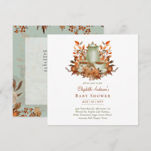 Floral Boho Terracotta Sage Tea Party ANY EVENT Invitation