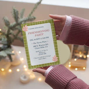 Floral Boho Thanksgiving Friendsgiving Party Invitation