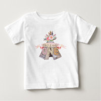 Floral Boho Tribal Teepee Wild One 1st Birthday