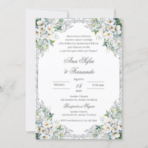 Floral Boho Wedding Invitation