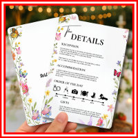 Floral Boho Wildflowers Order of the Day Wedding