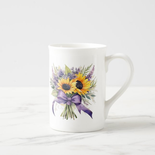 Floral  bone china mug (Right)