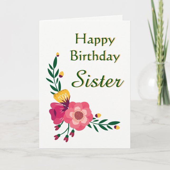 Floral Bonne carte d'anniversaire (Devant)