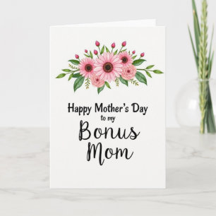 Floral Bonus Mom Card