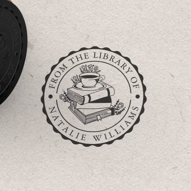 Floral Book Coffee Mug from the Library of Rubber Stamp (Creator Uploaded)