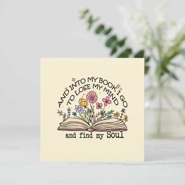 Floral Book Lover (Standing Front)