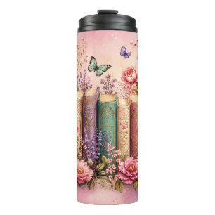 Floral Book Lover Thermal Tumbler