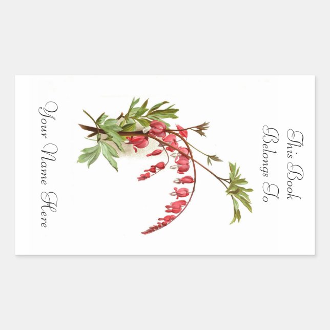 Floral Bookplate Sticker (Front)