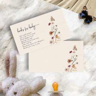 Floral Books For Baby Enclosure Card