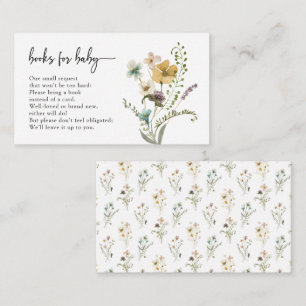 Floral Books For Baby Enclosure Card