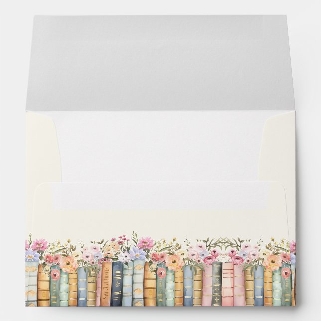 Floral Books Graduation Envelope (Floral Books Graduation Envelope by Painted Paperie
)