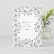 Floral Border | Colour Your Own Greeting