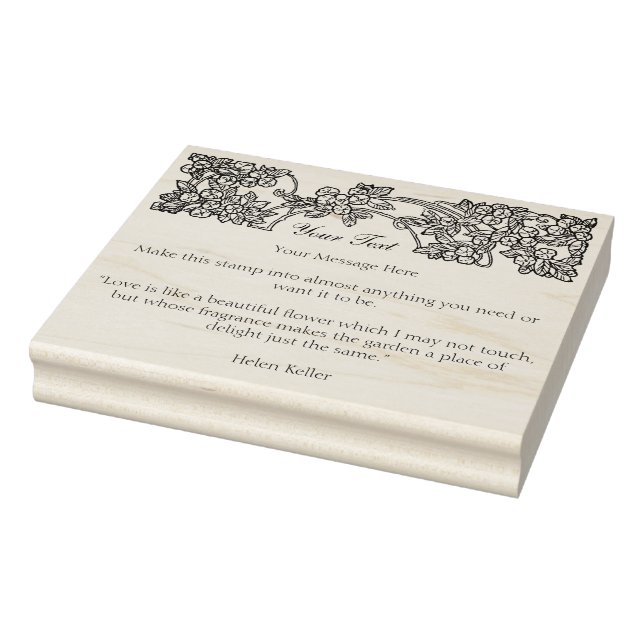 Floral Border Customize Rubber Stamp (Stamp)