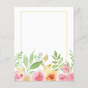 Floral Border Edge Scrapbook Paper