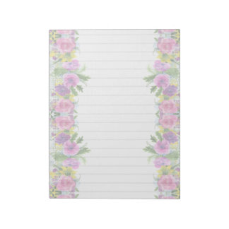 Floral Border Elegant Stationery Notepad
