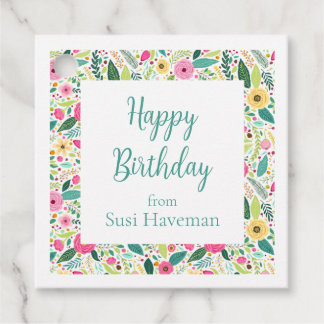 Floral Border Gift Tag