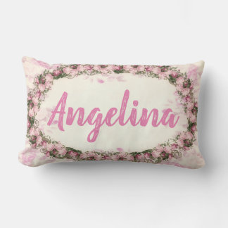 Floral Border - Personalize Your Own Lumbar Pillow